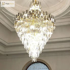 Modern Luxury Glass Crystal Chandelier - Hotel - Grade Decorative Lighting With Led Dimming