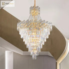 Modern Luxury Glass Crystal Chandelier - Hotel - Grade Decorative Lighting With Led Dimming