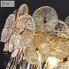 Modern Light Luxury Led Lotus Flower Crystal Ceiling Chandelier - Elegance For Living Rooms
