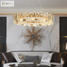 Modern Lustre Crystal Led Pendant Lights - Elegant Illumination For Living Dining And Bedroom