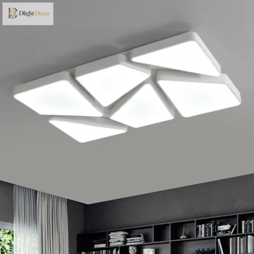 Modern Led Flush Mount: Square/Rectangular Options For Home Or Office