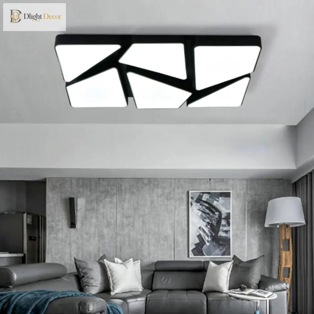 Modern Led Flush Mount: Square/Rectangular Options For Home Or Office
