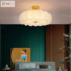 Modern Light Luxury Round Glass Ceiling Chandelier - Ideal For Living Room Decoration Bedroom Study