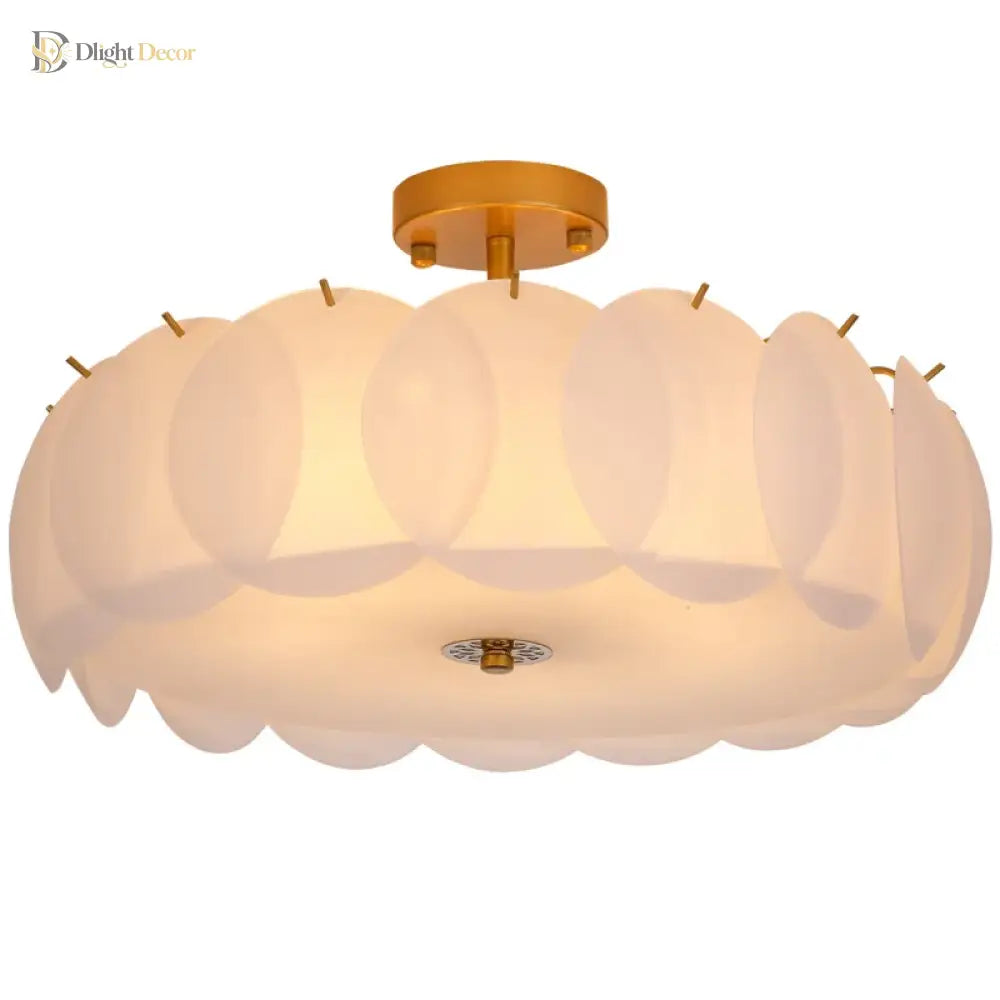 Modern Light Luxury Round Glass Ceiling Chandelier - Ideal For Living Room Decoration Bedroom Study