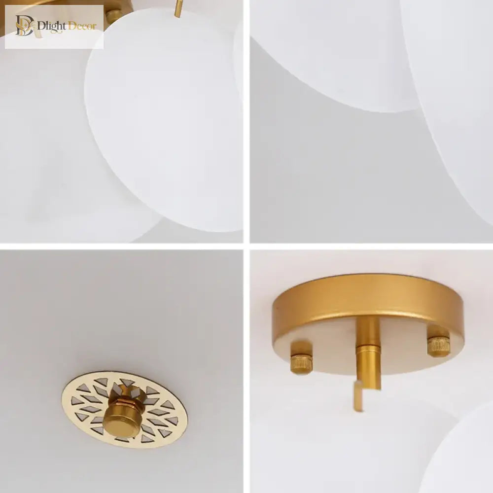 Modern Light Luxury Round Glass Ceiling Chandelier - Ideal For Living Room Decoration Bedroom Study