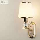 Modern Led Wall Lamp With Glass Lampshade - Stylish Sconces For Hotel Bedroom Living Room Stairs