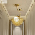 Modern Led Gold Bird’s Nest Chandeliers - Illuminate Your Living Dining And Kitchen Spaces With
