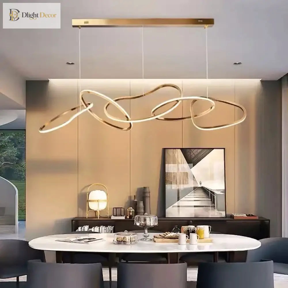 Modern Rose Gold Led Chandeliers - Elegant Lighting For Living And Dining Room Decor Pendant Lights
