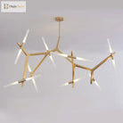 Modern Led Chandeliers - Gold And Black Ceiling Hanging Lighting Perfect For Dining Kitchen Living