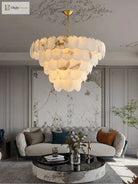 Modern Luxury Led Natural Marble Chandeliers - Illuminating Elegance For Living Dining And Kitchen