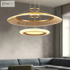 Modern Led Screw Ceiling Chandeliers - Luxury Ring Pendant Lights For High - End Living And Dining