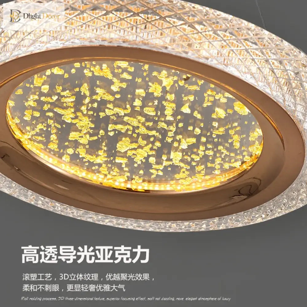 Modern Led Screw Ceiling Chandeliers - Luxury Ring Pendant Lights For High - End Living And Dining