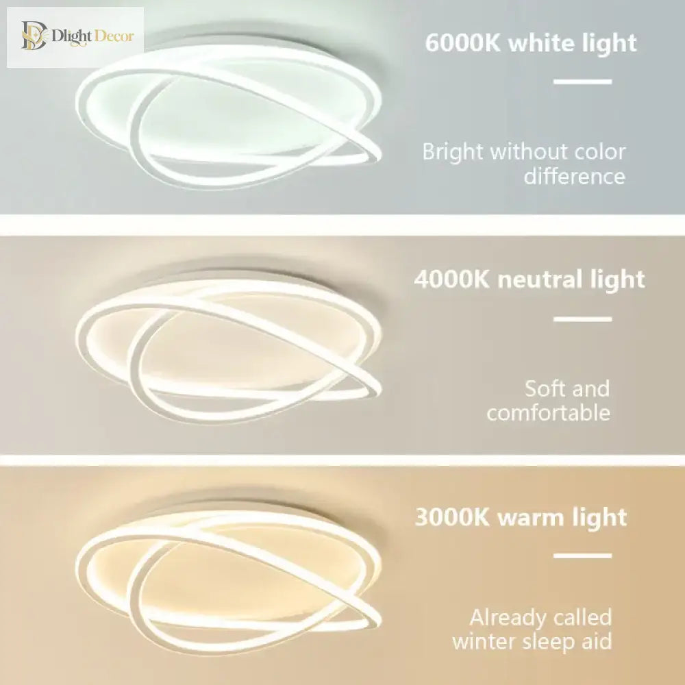 Modern Led Ceiling Lamp - Ideal For Living Dining Room Bedroom Study Restaurant Balcony Elegant