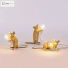 Modern Led Animal Table Lights - Whimsical Rat Cat Squirrel And Mouse Night Lamps Lamp