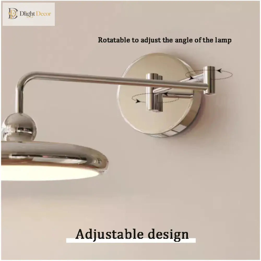 Led Folding Rocker Arm Wall Lamp - Versatile Bedside And Reading Light For Modern Living Spaces