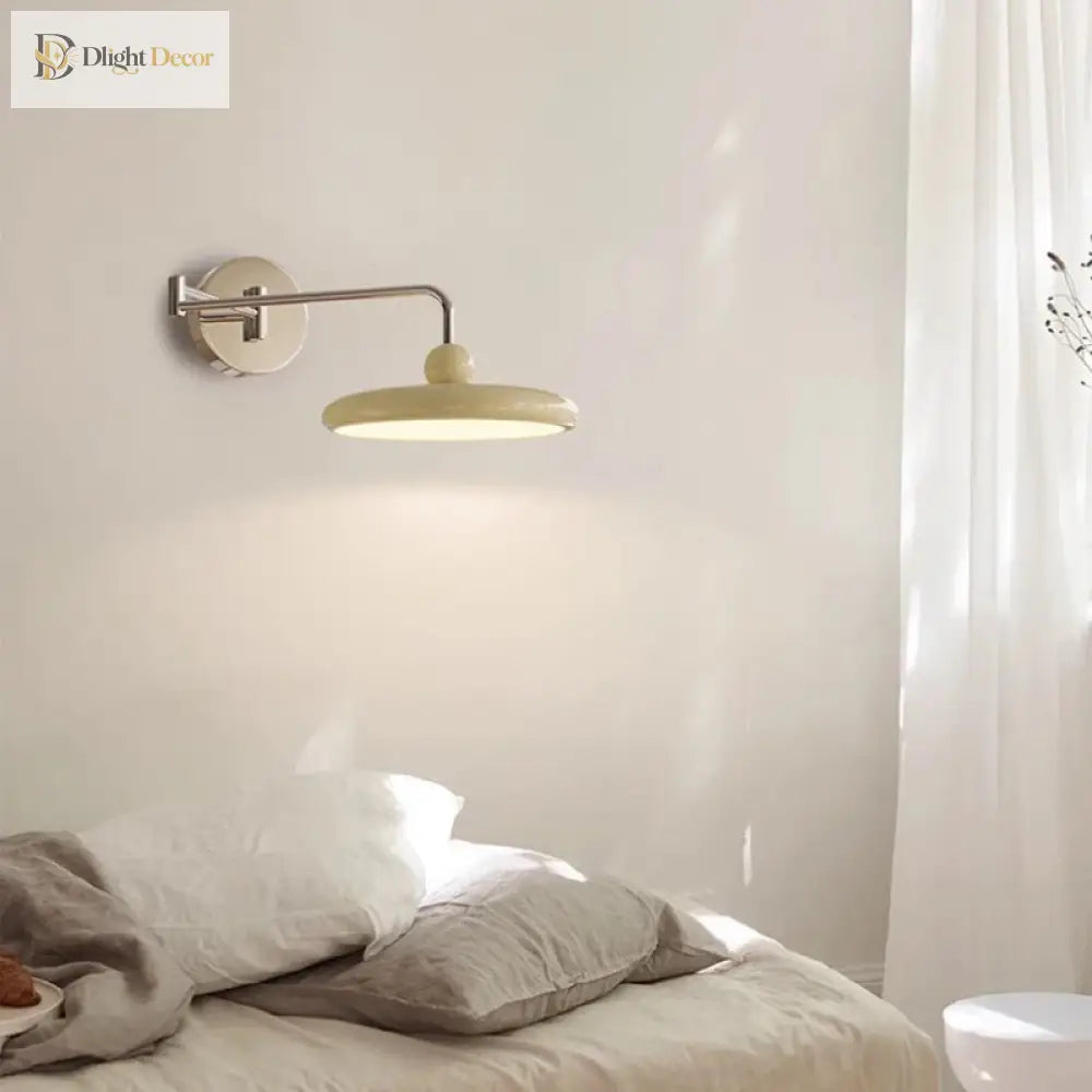 Led Folding Rocker Arm Wall Lamp - Versatile Bedside And Reading Light For Modern Living Spaces