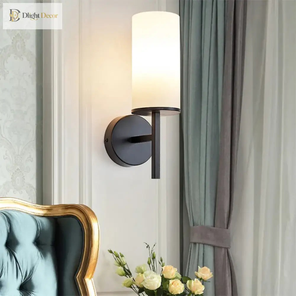 Modern Simple Bedroom Fabric Wall Lamp - Led Light For Corridor Aisle Study Bedside Fixtures Sconce