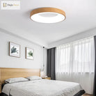 Modern Led Wood Grain Ceiling Lamp - Stylish Room Decoration For Every Space Ceiling Light