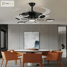 Nordic Ceiling Fans With Led Light - Remote Control Silent Retractable Blades Lamp For Home Fan