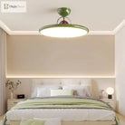 Nordic Led Ceiling Light - Cream Iron Flying Saucer Lamp For Living Room Bedroom Study And Hallway