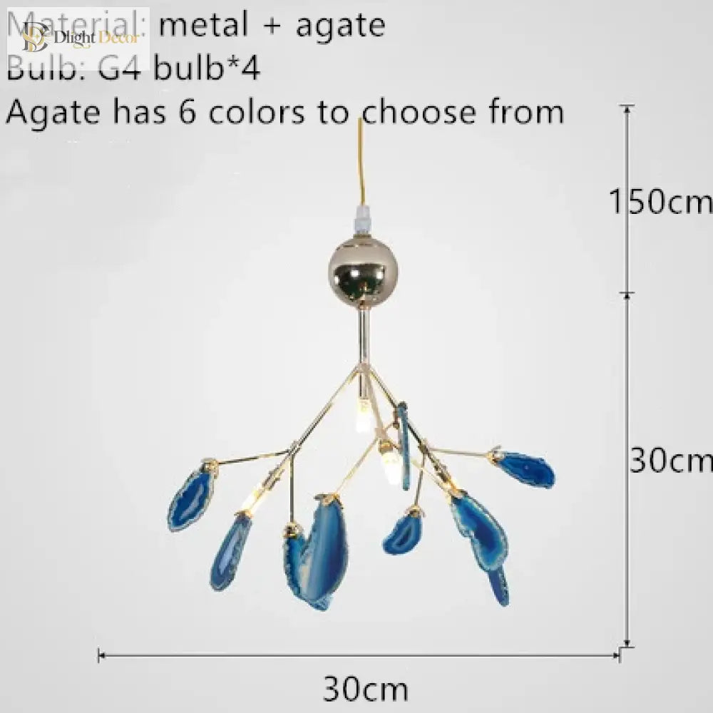 Nordic Colorful Agate Led Ceiling Chandeliers - Illuminate Your Living Dining And Bedroom With