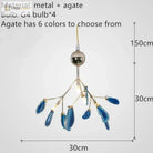 Nordic Colorful Agate Led Ceiling Chandeliers - Illuminate Your Living Dining And Bedroom With