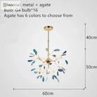 Nordic Colorful Agate Led Ceiling Chandeliers - Illuminate Your Living Dining And Bedroom With