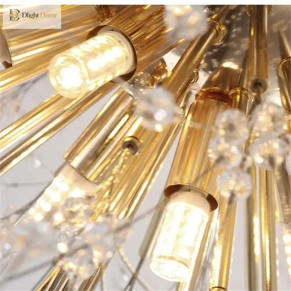 Nordic Dandelion Led Chandelier Ceiling Lamp - Sparkling Ball And Snowflake Lights Perfect For