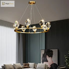 Nordic Led Crystal Pendant Lights - Elegant Chandelier For Living Rooms Bedrooms Kitchens And Home