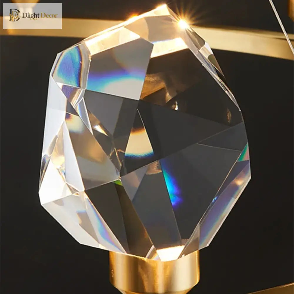 Nordic Led Crystal Pendant Lights - Elegant Chandelier For Living Rooms Bedrooms Kitchens And Home