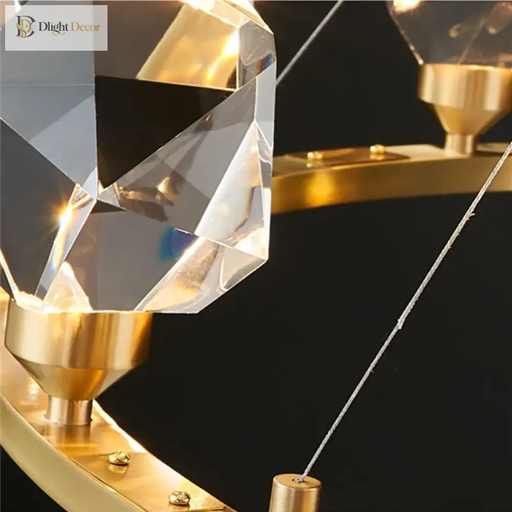 Nordic Led Crystal Pendant Lights - Elegant Chandelier For Living Rooms Bedrooms Kitchens And Home