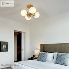 Modern Led Nordic Creative Glass Ball Ceiling Lamps - Magic Bean Bedroom Garnish Fixtures Ceiling