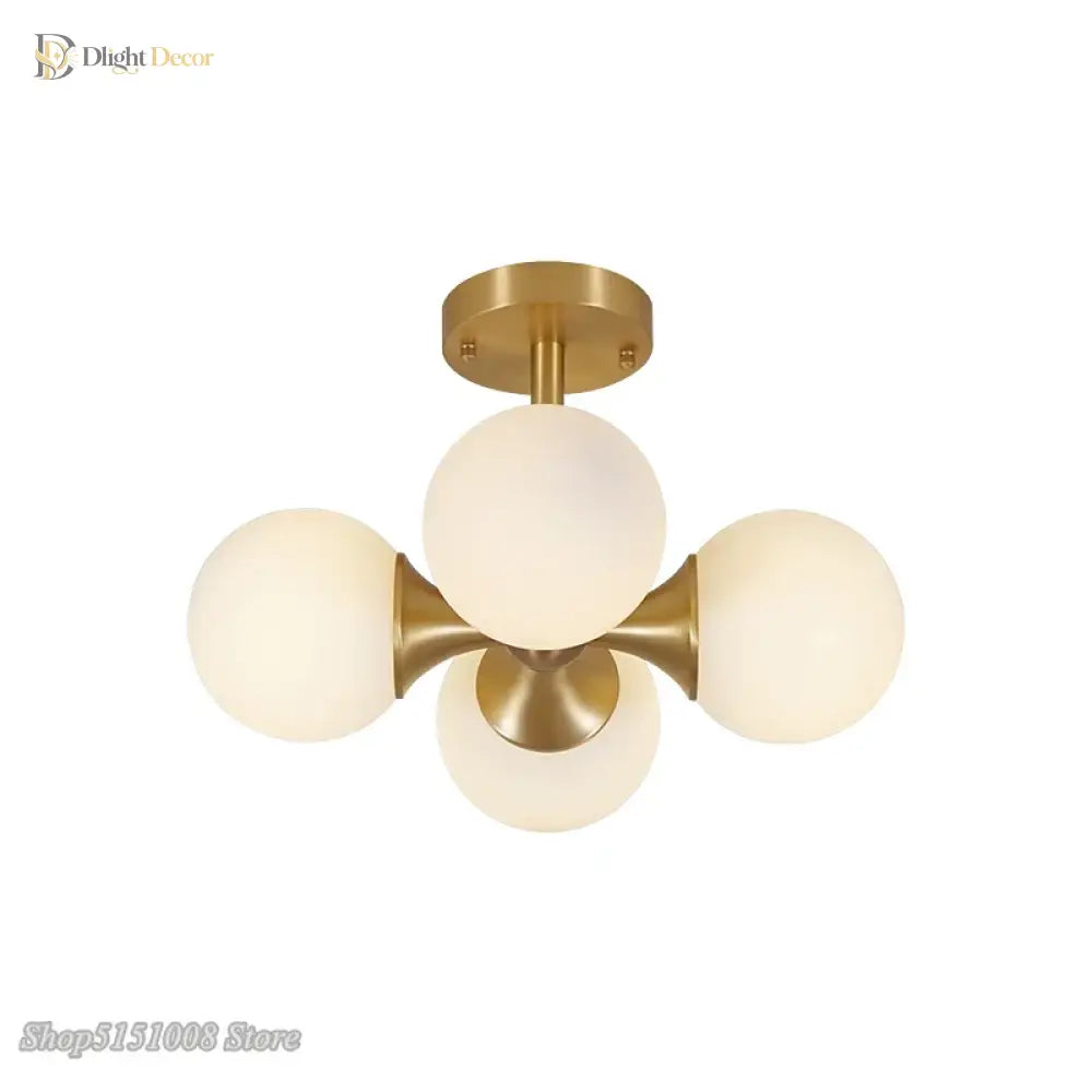 Modern Led Nordic Creative Glass Ball Ceiling Lamps - Magic Bean Bedroom Garnish Fixtures Ceiling