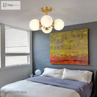 Modern Led Nordic Creative Glass Ball Ceiling Lamps - Magic Bean Bedroom Garnish Fixtures Ceiling