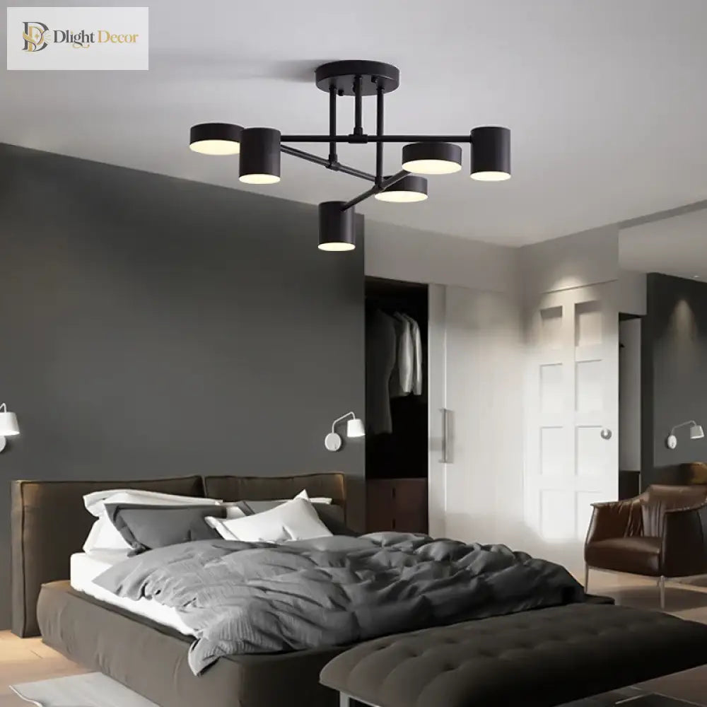 Nordic Led Ceiling Lights - Multiple Lamp Base Options In Black White And Gold Modern Lighting For