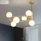 Nordic Designer Led Ceiling Chandelier - Glass Lampshade With G9 Bulb Socket For Living Room Center