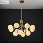 Luxury Gold Nordic Glass Ball Chandelier - Led Magic Bean Apiales Chandeliers For Bedrooms Kitchens