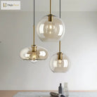 Nordic Glass Led Pendant Light - Versatile Single/Multi Head Chandelier For Home Decor Lights