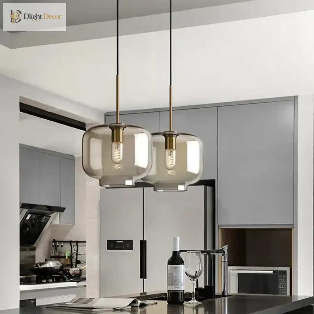 Nordic Glass Led Pendant Light - Versatile Single/Multi Head Chandelier For Home Decor Lights