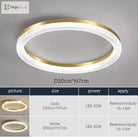 Nordic Gold Ceiling Light - Round/Square Led Lamps Ideal For Study Living Room Dining Luxurious