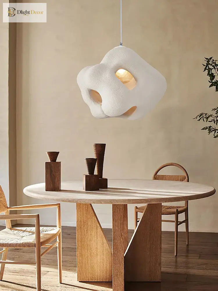 Nordic Wabi Sabi E27 Chandelier Light - Minimalist Led Home Decor Suspension Lamp For Cafes