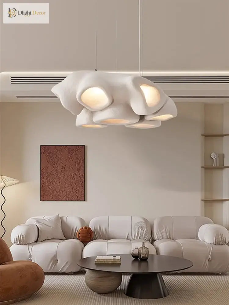 Nordic Living Room Wabi Sabi Chandelier - Minimalist Led Pendant Lighting For Dining Rooms Bars And