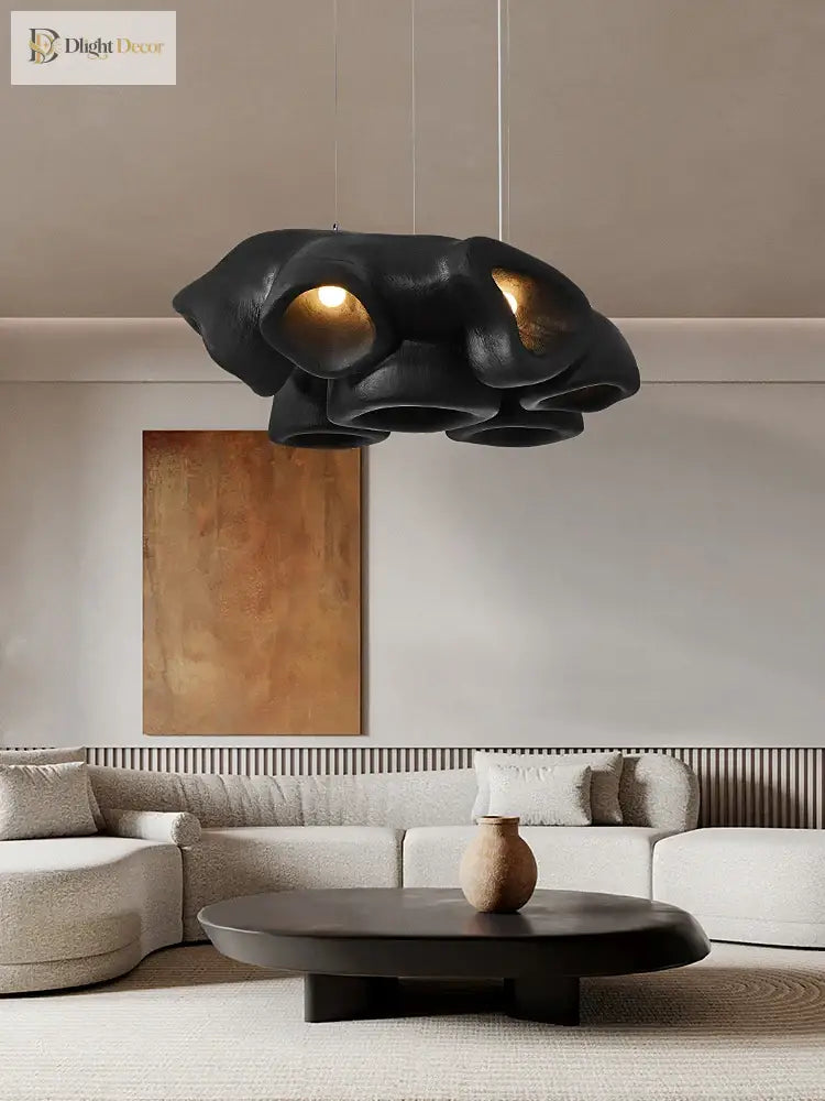 Nordic Living Room Wabi Sabi Chandelier - Minimalist Led Pendant Lighting For Dining Rooms Bars And