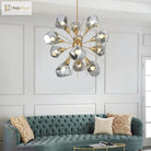 Modern Led Chandelier Lighting - Nordic Rock Glass Elegance For Living Rooms And More Pendant Lights