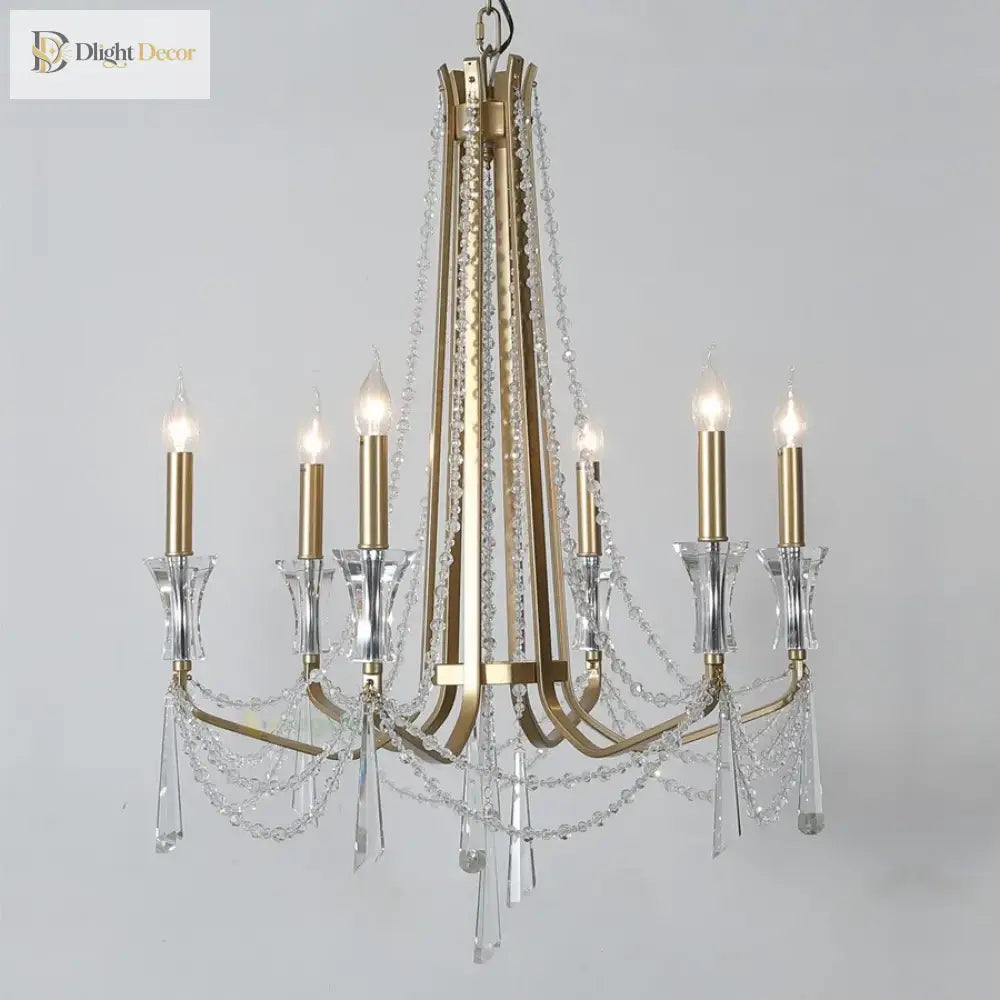Nordic Style Crystal Chandelier Lighting - Elegance For Your Living Room Ceiling With French