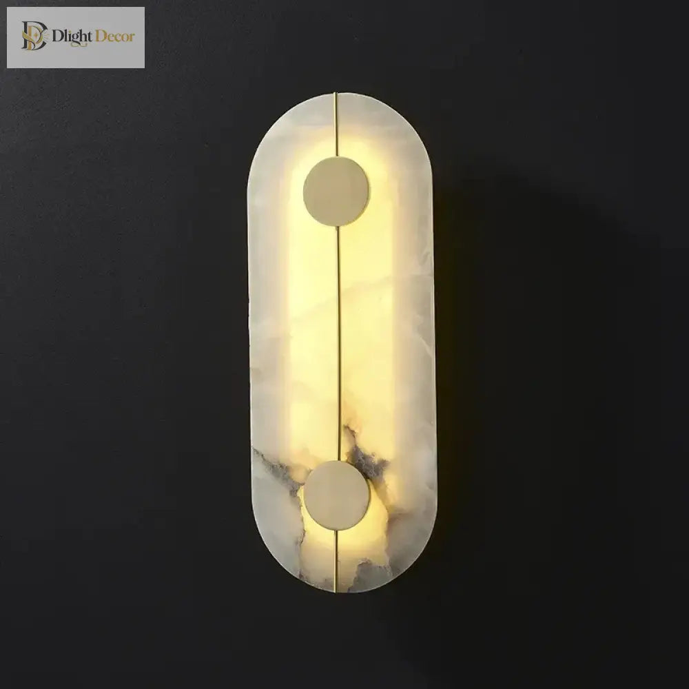 Nordic Modern Creative Marble Wall Lamp - Gold Copper Accents And Led Sconce For Stylish Living