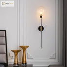 Modern Led Wall Lamp - Black Iron With Glass Ball Lamps For Living Room Bedroom Loft Decor Nordic