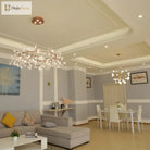Modern Nordic Led Chandelier Lights - Elegant Firefly Pendant Lighting In Rose Gold/Gold Finish