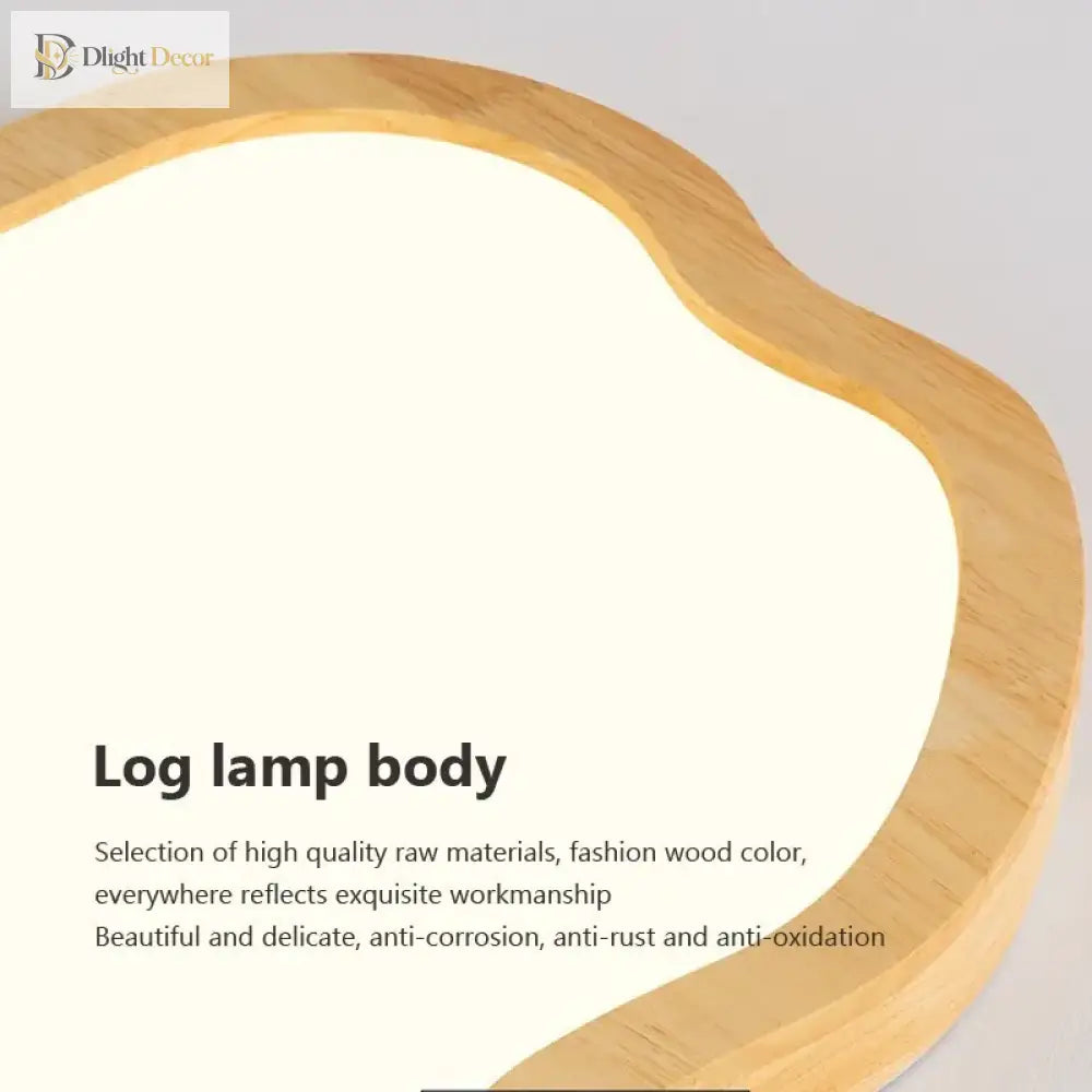 Nordic Led Wooden Ceiling Light - Modern Log Cloud Lamps Ideal For Bedroom Decor Living Room Hall