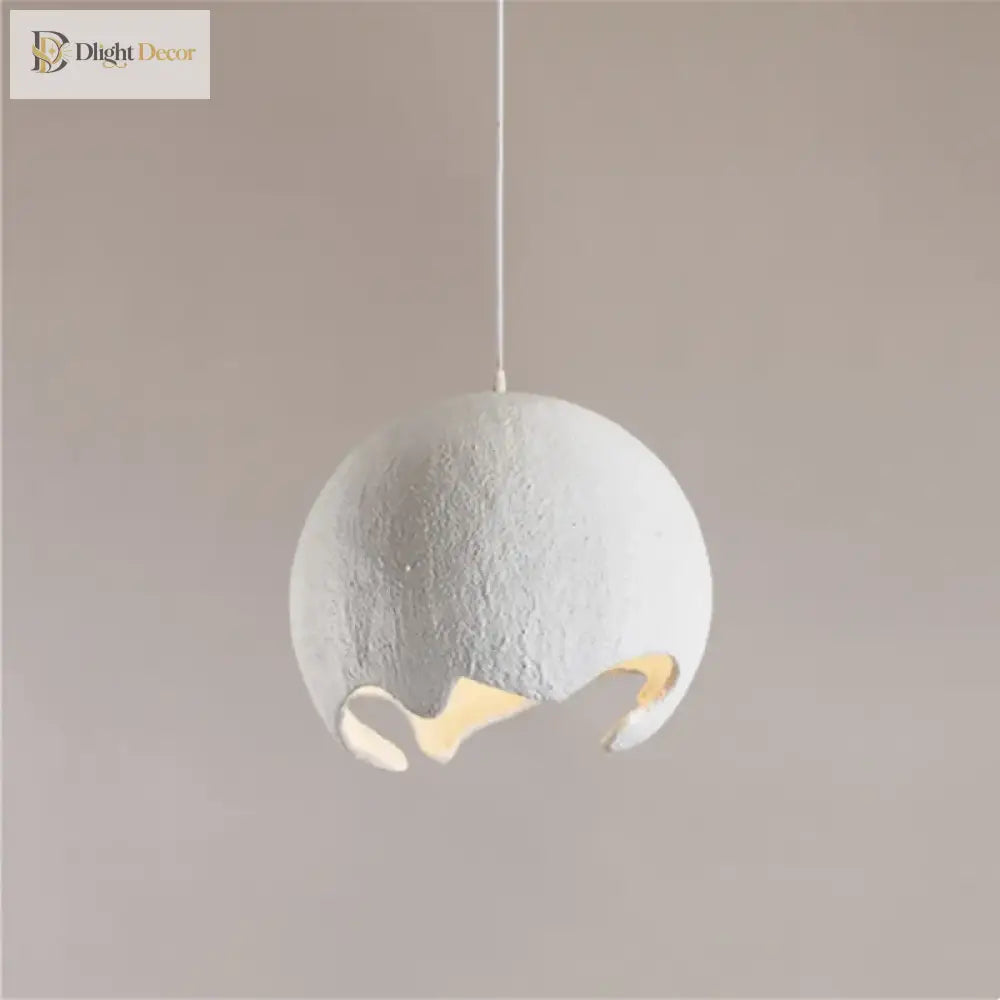 Nordic Wabi Sabi E27 Led Pendant Lights - Japan Restaurant Resin Hanging Lamp For Dining Room Bar